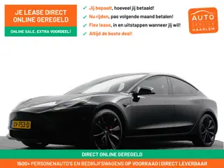 Tesla Model 3 Performance S Dual Motor Blackline Aut- Panoramadak, Autopilot, Comfort Leder, Carbon 