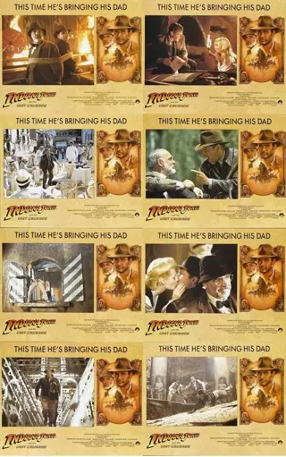 INDIANA JONES AND THE LAST CRUSADE lobbycard set.
