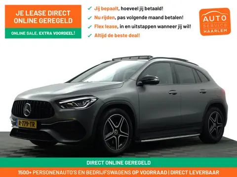Mercedes-Benz GLA 200 AMG Night Edition Aut- Designo Mountaingrijs Magno, Panoramadak, Carbon Treepl
