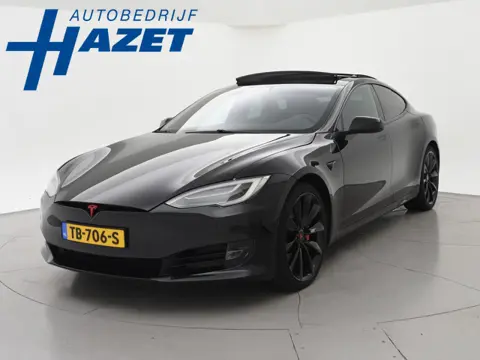 Tesla Model S 100D PERFORMANCE P100D 612 PK + 21 INCH | AUTOPILOT | CARBON | SCHUIFDAK| LUCHTVERING