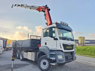 MAN TGS 35.500 !!PROMO!! Tridem 8x4 Euro6 Kipper Kraan Fassi F365