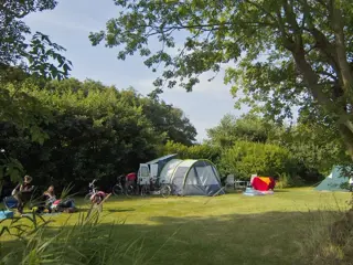Landelijk kamperen bij strand en De Cocksdorp met privé sanitair