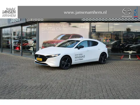 Mazda 3 HB 2.5 e-SkyActiv-G M Hybrid 140 Nagisa , Demovoordeel € 7.790,-, Automaat, Bruin Leder, Bos