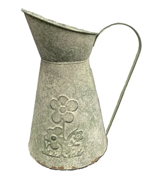 FLOWERPOT SCHENKKAN DECORATIE OLD GREEN 29 cm NIEUW