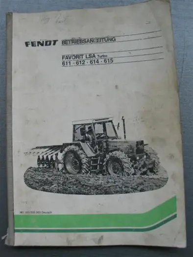 Manual Fendt Favorit LSA Turbo 611/612 / 614 / 615
