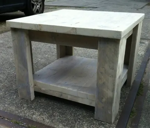 Salontafel met onderblad 60x60x45