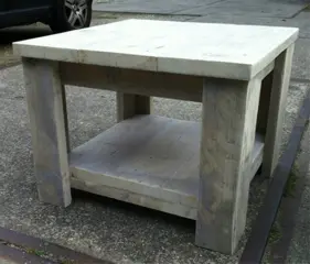 Salontafel met onderblad 60x60x45