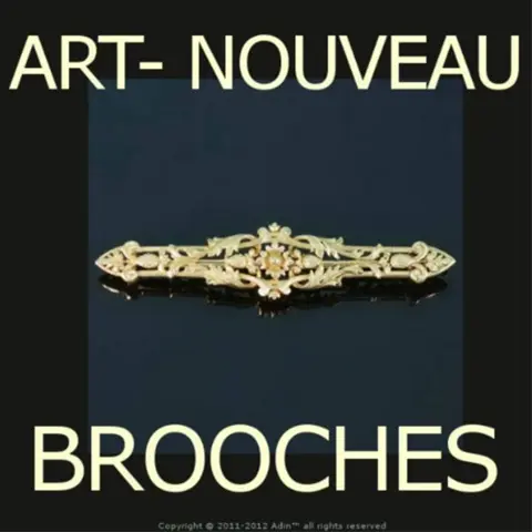 Expert antiek-juwelier verkoper van Art-nouveau brooches.