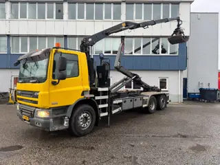 DAF CF 75.310 6X2 EURO 5 HMF 1244 Z2 + REMOTE + HIAB 17T HOOK