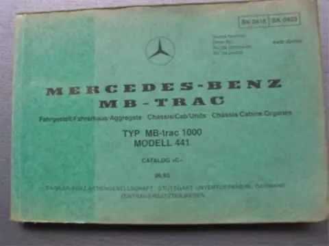 Manual MB-trac 1000, modell 441