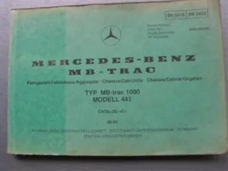 Manual MB-trac 1000, modell 441