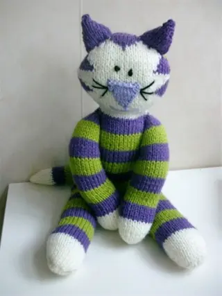Gebreide katten knuffels te koop