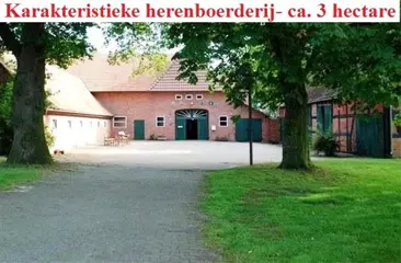 Perceel 3 ha., herenboerderij, 'vakwerk'schuurgebouwen