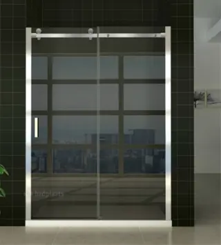 Douchewand Denton douche deur schuifdeur 140cm glas glazen