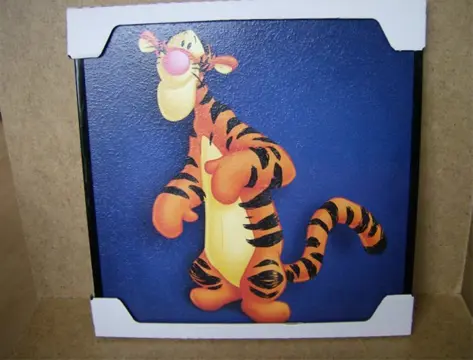 Tijgertje schilderij blauw