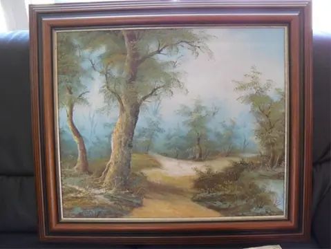 Mooi warme kleur schilderij