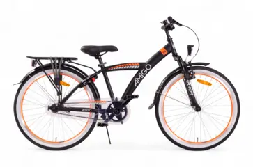 AMIGO Roady 24 Inch Jongens Terugtraprem Zwart/Oranje