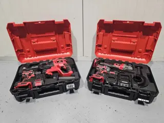 EVERFORCE 4-Delig Lithium accugereedschap incl 2 accu's en acculader in 2 koffers