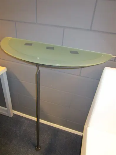 Halfronde glazen tafel 2x vr