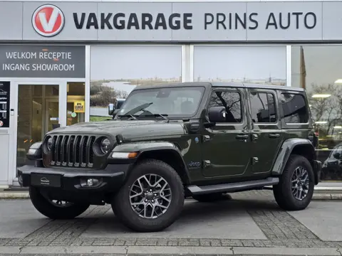 Jeep Wrangler Unlimited 4xe 380 80th Anniversary |SARGE GREEN|CAMERA V+A|STUUR+STOELVERW.| 734,- P/M