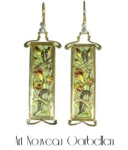 Antieke, Vintage, Art Nouveau, Victoriaanse, Biedermeier oor