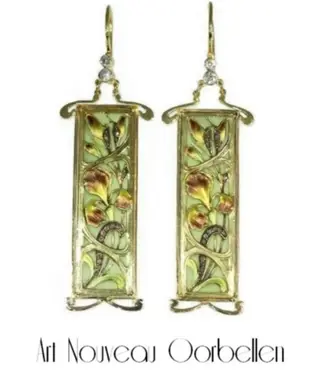 Antieke, Vintage, Art Nouveau, Victoriaanse, Biedermeier oor