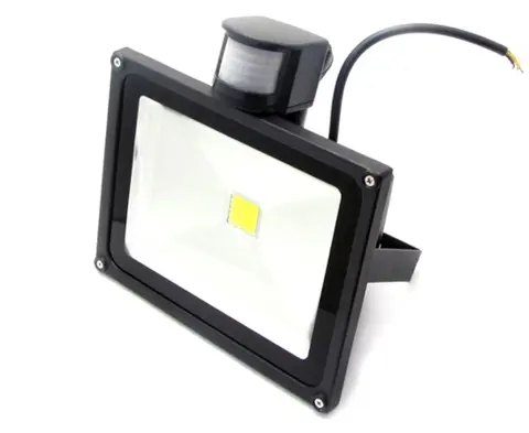 Led bouwlamp 30W 2100Lm zwart warm licht met sensor