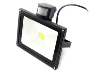 Led bouwlamp 30W 2100Lm zwart warm licht met sensor