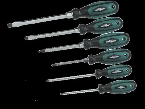 Antislip schroevendraaierset, 6-delig.