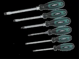 Antislip schroevendraaierset, 6-delig.