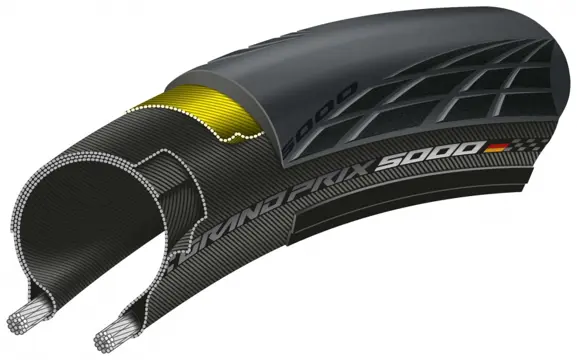 Continental Grand Prix 5000 Buitenband 28 x 1.10 (28 622) Zwart