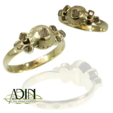 Prachtige antieke trouwring van meer dan 300 jaar oud!