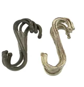 S-HAKEN SET 5 STUKS wit of grijs