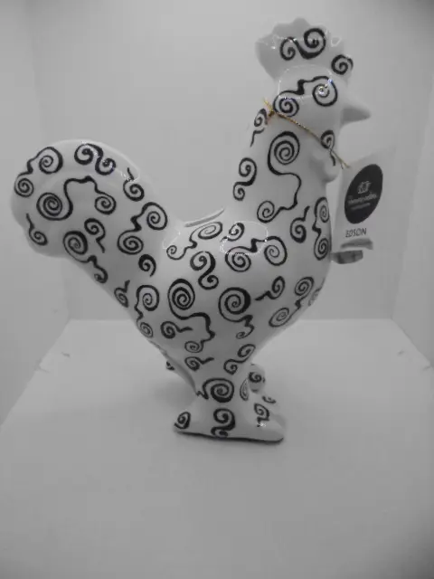 HAAN EDSON ZWART WIT KRULLEN HANDGESCHILDERD 24 CM NIEUW