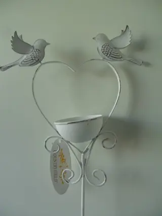 STEKER VOGEL, HART MET BAKJE 67 cm Nieuw