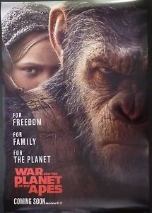 WAR FOR THE PLANET OF THE APES filmposter.
