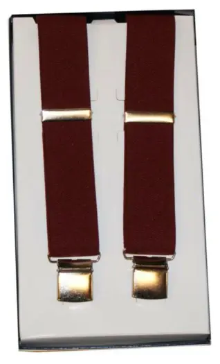 Bretels 4 -clips " Bordeaux rood ", lengte 135 cm