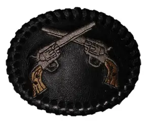 Leren belt buckle " Revolvers "