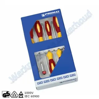 Promat schroevendraaierset 7-delig VDE sl / PH