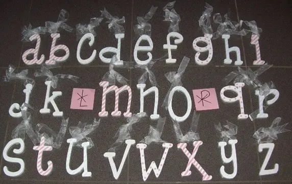 HIPPE LOSSE HOUTEN LETTERS ALFABET 154 stuks Appletree NIEUW