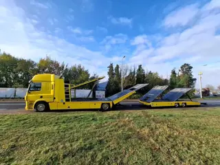 DAF CF 440 Tijhof 6 lader Autotransporter met aanhanger VDI 2700