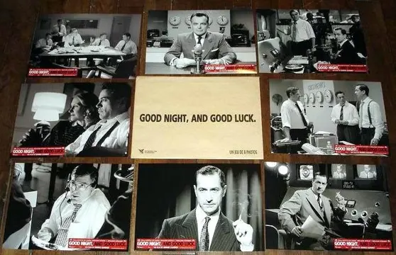 GOOD NIGHT, AND GOOD LUCK lobbycard set.