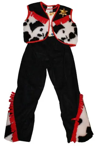 Cowboy " Zwart / met koeien print ", maat 116