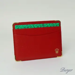 Rolex Red Leather Card Holder