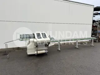 Waldyssa Fabri Automac PIU 55 strechfolie verpakkingsmachine met 4 meter transportband