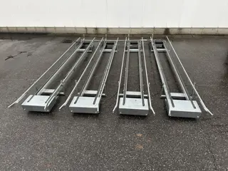 Set van 4 kettingtransporteurs zonder aandrijving 280 x 40 cm