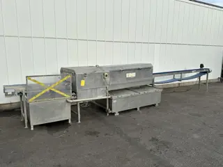 Peter Cox wasmachine voor lente ui met blad en wortelsnijder