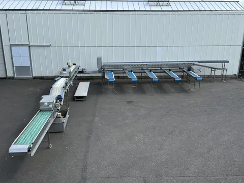 Christiaens aspergesorteerder op dikte met wasmachine