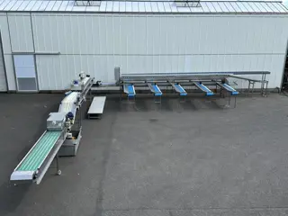 Christiaens aspergesorteerder op dikte met wasmachine