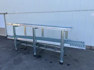 Martin Stolze rollenbaan dubbel op frame 360 x 64 cm en 410 x 64 cm